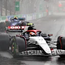 MONTE-CARLO, MONACO - MAY 28: Yuki Tsunoda of Japan driving the (22) Scuderia AlphaTauri AT04 leads Logan Sargeant of United States driving the (2) Williams FW45 Mercedes on track during the F1 Grand Prix of Monaco at Circuit de Monaco on May 28, 2023 in Monte-Carlo, Monaco. (Photo by Peter Fox/Getty Images)