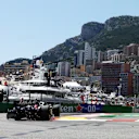 MONTE-CARLO, MONACO - MAY 26: Nico Hulkenberg of Germany driving the (27) Haas F1 VF-23 Ferrari with a broken rear wheel after a crash during practice ahead of the F1 Grand Prix of Monaco at Circuit de Monaco on May 26, 2023 in Monte-Carlo, Monaco. (Photo by Mark Thompson/Getty Images)