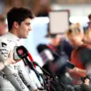 MONTE-CARLO, MONACO - MAY 27: 14th placed qualifier Lance Stroll of Canada and Aston Martin F1 Team talks to the media in the Paddock during qualifying ahead of the F1 Grand Prix of Monaco at Circuit de Monaco on May 27, 2023 in Monte-Carlo, Monaco. (Photo by Peter Fox/Getty Images)