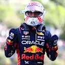 MONTE-CARLO, MONACO - MAY 27: Pole position qualifier Max Verstappen of the Netherlands and Oracle Red Bull Racing celebrates in parc ferme during qualifying ahead of the F1 Grand Prix of Monaco at Circuit de Monaco on May 27, 2023 in Monte-Carlo, Monaco. (Photo by Dan Istitene - Formula 1/Formula 1 via Getty Images)