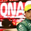 MONTE-CARLO, MONACO - MAY 27: Second placed qualifier Fernando Alonso of Spain and Aston Martin F1 Team attends the press conference after qualifying ahead of the F1 Grand Prix of Monaco at Circuit de Monaco on May 27, 2023 in Monte-Carlo, Monaco. (Photo by Bryn Lennon/Getty Images)