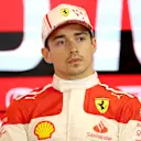 MONTE-CARLO, MONACO - MAY 27: Third placed qualifier Charles Leclerc of Monaco and Ferrari attends the press conference after qualifying ahead of the F1 Grand Prix of Monaco at Circuit de Monaco on May 27, 2023 in Monte-Carlo, Monaco. (Photo by Bryn Lennon/Getty Images)