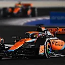 LUSAIL CITY, QATAR - OCTOBER 08: Oscar Piastri of Australia driving the (81) McLaren MCL60 Mercedes leads Lando Norris of Great Britain driving the (4) McLaren MCL60 Mercedes during the F1 Grand Prix of Qatar at Lusail International Circuit on October 08, 2023 in Lusail City, Qatar. (Photo by Clive Mason - Formula 1/Formula 1 via Getty Images)