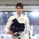 LUSAIL CITY, QATAR - OCTOBER 06: 17th placed qualifier Lance Stroll of Canada and Aston Martin F1 Team looks on in the FIA garage during qualifying ahead of the F1 Grand Prix of Qatar at Lusail International Circuit on October 06, 2023 in Lusail City, Qatar. (Photo by Dan Istitene - Formula 1/Formula 1 via Getty Images)