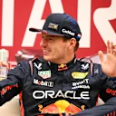 LUSAIL CITY, QATAR - OCTOBER 06: Pole position qualifier Max Verstappen of the Netherlands and Oracle Red Bull Racing attends the press conference after qualifying ahead of the F1 Grand Prix of Qatar at Lusail International Circuit on October 06, 2023 in Lusail City, Qatar. (Photo by Clive Mason/Getty Images)