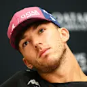 LUSAIL CITY, QATAR - OCTOBER 05: Pierre Gasly of France and Alpine F1 attends the Drivers Press Conference during previews ahead of the F1 Grand Prix of Qatar at Lusail International Circuit on October 05, 2023 in Lusail City, Qatar. (Photo by Clive Mason/Getty Images)