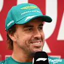 LUSAIL CITY, QATAR - OCTOBER 05: Fernando Alonso of Spain and Aston Martin F1 Team attends the Drivers Press Conference during previews ahead of the F1 Grand Prix of Qatar at Lusail International Circuit on October 05, 2023 in Lusail City, Qatar. (Photo by Clive Mason/Getty Images)