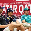 LUSAIL CITY, QATAR - OCTOBER 05: Pierre Gasly of France and Alpine F1 attends the Drivers Press Conference during previews ahead of the F1 Grand Prix of Qatar at Lusail International Circuit on October 05, 2023 in Lusail City, Qatar. (Photo by Clive Mason/Getty Images)