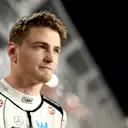 LUSAIL CITY, QATAR - OCTOBER 07: Logan Sargeant of United States and Williams prepares to drive on the grid during the Sprint ahead of the F1 Grand Prix of Qatar at Lusail International Circuit on October 07, 2023 in Lusail City, Qatar. (Photo by Rudy Carezzevoli/Getty Images)