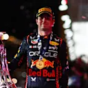 JEDDAH, SAUDI ARABIA - MARCH 19: Race winner Sergio Perez of Mexico and Oracle Red Bull Racing celebrates on the podium during the F1 Grand Prix of Saudi Arabia at Jeddah Corniche Circuit on March 19, 2023 in Jeddah, Saudi Arabia. (Photo by Dan Istitene - Formula 1/Formula 1 via Getty Images)