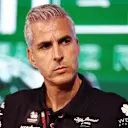 JEDDAH, SAUDI ARABIA - MARCH 17: Alessandro Alunni Bravi, Team Representative of Alfa Romeo F1 attends the Team Principals Press Conference during practice ahead of the F1 Grand Prix of Saudi Arabia at Jeddah Corniche Circuit on March 17, 2023 in Jeddah, Saudi Arabia. (Photo by Bryn Lennon/Getty Images)