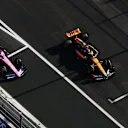 JEDDAH, SAUDI ARABIA - MARCH 17: (L) Pierre Gasly of France driving the (10) Alpine F1 A523 Renault alongside Oscar Piastri of Australia driving the (81) McLaren MCL60 Mercedes during practice ahead of the F1 Grand Prix of Saudi Arabia at Jeddah Corniche Circuit on March 17, 2023 in Jeddah, Saudi Arabia. (Photo by Bryn Lennon - Formula 1/Formula 1 via Getty Images)