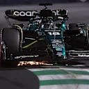 JEDDAH, SAUDI ARABIA - MARCH 18: Lance Stroll of Canada driving the (18) Aston Martin AMR23 Mercedes on track during qualifying ahead of the F1 Grand Prix of Saudi Arabia at Jeddah Corniche Circuit on March 18, 2023 in Jeddah, Saudi Arabia. (Photo by Lars Baron/Getty Images)