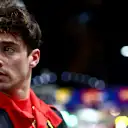JEDDAH, SAUDI ARABIA - MARCH 18: Second placed qualifier Charles Leclerc of Monaco and Ferrari looks on in parc ferme during qualifying ahead of the F1 Grand Prix of Saudi Arabia at Jeddah Corniche Circuit on March 18, 2023 in Jeddah, Saudi Arabia. (Photo by Dan Istitene - Formula 1/Formula 1 via Getty Images)