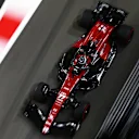 SINGAPORE, SINGAPORE - SEPTEMBER 17: Valtteri Bottas of Finland driving the (77) Alfa Romeo F1 C43 Ferrari on his way to the grid prior to the F1 Grand Prix of Singapore at Marina Bay Street Circuit on September 17, 2023 in Singapore, Singapore. (Photo by Bryn Lennon - Formula 1/Formula 1 via Getty Images)