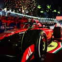 SINGAPORE, SINGAPORE - SEPTEMBER 17: Race winner Carlos Sainz of Spain and Ferrari arrives in parc ferme during the F1 Grand Prix of Singapore at Marina Bay Street Circuit on September 17, 2023 in Singapore, Singapore. (Photo by Mario Renzi - Formula 1/Formula 1 via Getty Images)
