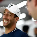 SINGAPORE, SINGAPORE - SEPTEMBER 15: Daniel Ricciardo of Australia and Scuderia AlphaTauri looks on in the garage during practice ahead of the F1 Grand Prix of Singapore at Marina Bay Street Circuit on September 15, 2023 in Singapore, Singapore. (Photo by Rudy Carezzevoli/Getty Images)
