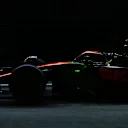 SINGAPORE, SINGAPORE - SEPTEMBER 15: Lando Norris of Great Britain driving the (4) McLaren MCL60 Mercedes on track during practice ahead of the F1 Grand Prix of Singapore at Marina Bay Street Circuit on September 15, 2023 in Singapore, Singapore. (Photo by Clive Rose/Getty Images)