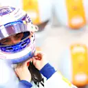SINGAPORE, SINGAPORE - SEPTEMBER 15: Logan Sargeant of United States and Williams prepares to drive in the garage during practice ahead of the F1 Grand Prix of Singapore at Marina Bay Street Circuit on September 15, 2023 in Singapore, Singapore. (Photo by Dan Istitene - Formula 1/Formula 1 via Getty Images)