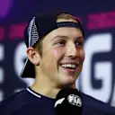 SINGAPORE, SINGAPORE - SEPTEMBER 14: Liam Lawson of New Zealand and Scuderia AlphaTauri attends the Drivers Press Conference during previews ahead of the F1 Grand Prix of Singapore at Marina Bay Street Circuit on September 14, 2023 in Singapore, Singapore. (Photo by Clive Rose/Getty Images)