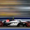 SINGAPORE, SINGAPORE - SEPTEMBER 16: Nico Hulkenberg of Germany driving the (27) Haas F1 VF-23 Ferrari on track during final practice ahead of the F1 Grand Prix of Singapore at Marina Bay Street Circuit on September 16, 2023 in Singapore, Singapore. (Photo by Bryn Lennon - Formula 1/Formula 1 via Getty Images)
