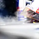 SINGAPORE, SINGAPORE - SEPTEMBER 16: Liam Lawson of New Zealand and Scuderia AlphaTauri prepares to drive in the garage during qualifying ahead of the F1 Grand Prix of Singapore at Marina Bay Street Circuit on September 16, 2023 in Singapore, Singapore. (Photo by Rudy Carezzevoli/Getty Images)