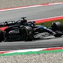 BARCELONA, SPAIN - JUNE 02: George Russell of Great Britain driving the (63) Mercedes AMG Petronas F1 Team W14 on track during practice ahead of the F1 Grand Prix of Spain at Circuit de Barcelona-Catalunya on June 02, 2023 in Barcelona, Spain. (Photo by David Ramos/Getty Images)