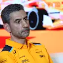 BARCELONA, SPAIN - JUNE 02: McLaren Team Principal Andrea Stella attends the Team Principals Press Conference during practice ahead of the F1 Grand Prix of Spain at Circuit de Barcelona-Catalunya on June 02, 2023 in Barcelona, Spain. (Photo by Dan Istitene/Getty Images)