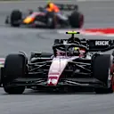 BARCELONA, SPAIN - JUNE 03: Zhou Guanyu of China driving the (24) Alfa Romeo F1 C43 Ferrari on track during final practice ahead of the F1 Grand Prix of Spain at Circuit de Barcelona-Catalunya on June 03, 2023 in Barcelona, Spain. (Photo by Mark Thompson/Getty Images)