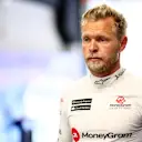 BARCELONA, SPAIN - JUNE 03: 17th placed qualifier Kevin Magnussen of Denmark and Haas F1 looks on in the Pitlane during qualifying ahead of the F1 Grand Prix of Spain at Circuit de Barcelona-Catalunya on June 03, 2023 in Barcelona, Spain. (Photo by Dan Istitene - Formula 1/Formula 1 via Getty Images)