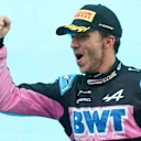 ZANDVOORT, NETHERLANDS - AUGUST 27: Third placed Pierre Gasly of France and Alpine F1 celebrates on the podium during the F1 Grand Prix of The Netherlands at Circuit Zandvoort on August 27, 2023 in Zandvoort, Netherlands. (Photo by Peter Fox/Getty Images)