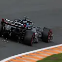 ZANDVOORT, NETHERLANDS - AUGUST 25: George Russell of Great Britain driving the (63) Mercedes AMG Petronas F1 Team W14 on track during practice ahead of the F1 Grand Prix of The Netherlands at Circuit Zandvoort on August 25, 2023 in Zandvoort, Netherlands. (Photo by Lars Baron/Getty Images)