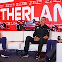 ZANDVOORT, NETHERLANDS - AUGUST 25: Scuderia AlphaTauri Team Principal Franz Tost, Haas F1 Team Principal Guenther Steiner and James Vowles, Team Principal of Williams attend the Team Principals Press Conference during practice ahead of the F1 Grand Prix of The Netherlands at Circuit Zandvoort on August 25, 2023 in Zandvoort, Netherlands. (Photo by Dean Mouhtaropoulos/Getty Images)