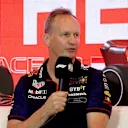 ZANDVOORT, NETHERLANDS - AUGUST 25: Red Bull Racing Head of Car Engineering Paul Monaghan attends the Team Principals Press Conference during practice ahead of the F1 Grand Prix of The Netherlands at Circuit Zandvoort on August 25, 2023 in Zandvoort, Netherlands. (Photo by Dean Mouhtaropoulos/Getty Images)