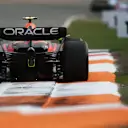 ZANDVOORT, NETHERLANDS - AUGUST 25: Sergio Perez of Mexico driving the (11) Oracle Red Bull Racing RB19 on track during practice ahead of the F1 Grand Prix of The Netherlands at Circuit Zandvoort on August 25, 2023 in Zandvoort, Netherlands. (Photo by Peter Fox/Getty Images)