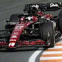 ZANDVOORT, NETHERLANDS - AUGUST 25: Valtteri Bottas of Finland driving the (77) Alfa Romeo F1 C43 Ferrari on track during practice ahead of the F1 Grand Prix of The Netherlands at Circuit Zandvoort on August 25, 2023 in Zandvoort, Netherlands. (Photo by Peter Fox/Getty Images)