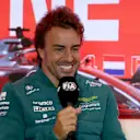 ZANDVOORT, NETHERLANDS - AUGUST 24: Fernando Alonso of Spain and Aston Martin F1 Team attends the Drivers Press Conference during previews ahead of the F1 Grand Prix of The Netherlands at Circuit Zandvoort on August 24, 2023 in Zandvoort, Netherlands. (Photo by Dean Mouhtaropoulos/Getty Images)