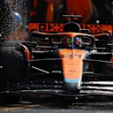 ZANDVOORT, NETHERLANDS - AUGUST 26: Oscar Piastri of Australia driving the (81) McLaren MCL60 Mercedes makes a pitstop during qualifying ahead of the F1 Grand Prix of The Netherlands at Circuit Zandvoort on August 26, 2023 in Zandvoort, Netherlands. (Photo by Bryn Lennon - Formula 1/Formula 1 via Getty Images)