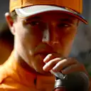 ZANDVOORT, NETHERLANDS - AUGUST 26: Second placed qualifier Lando Norris of Great Britain and McLaren looks on in parc ferme during qualifying ahead of the F1 Grand Prix of The Netherlands at Circuit Zandvoort on August 26, 2023 in Zandvoort, Netherlands. (Photo by Mario Renzi - Formula 1/Formula 1 via Getty Images)