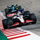 AUSTIN, TEXAS - OCTOBER 22: Kevin Magnussen of Denmark driving the (20) Haas F1 VF-23 Ferrari on track during the F1 Grand Prix of United States at Circuit of The Americas on October 22, 2023 in Austin, Texas. (Photo by Chris Graythen/Getty Images)