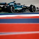 AUSTIN, TEXAS - OCTOBER 20: Lance Stroll of Canada driving the (18) Aston Martin AMR23 Mercedes on track during practice ahead of the F1 Grand Prix of United States at Circuit of The Americas on October 20, 2023 in Austin, Texas. (Photo by Chris Graythen/Getty Images)