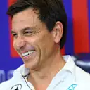 AUSTIN, TEXAS - OCTOBER 20: Mercedes GP Executive Director Toto Wolff talks in the team principals press conference ahead of the F1 Grand Prix of United States at Circuit of The Americas on October 20, 2023 in Austin, Texas. (Photo by Dan Istitene/Getty Images)