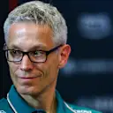 AUSTIN, TEXAS - OCTOBER 20: Mike Krack, Team Principal of the Aston Martin F1 Team talks in a team principals press conference ahead of the F1 Grand Prix of United States at Circuit of The Americas on October 20, 2023 in Austin, Texas. (Photo by Dan Istitene/Getty Images)