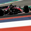 AUSTIN, TEXAS - OCTOBER 20: Zhou Guanyu of China driving the (24) Alfa Romeo F1 C43 Ferrari on track during practice ahead of the F1 Grand Prix of United States at Circuit of The Americas on October 20, 2023 in Austin, Texas. (Photo by Chris Graythen/Getty Images)