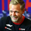 AUSTIN, TEXAS - OCTOBER 19: Kevin Magnussen of Denmark and Haas F1 attends the Drivers Press Conference during previews ahead of the F1 Grand Prix of United States at Circuit of The Americas on October 19, 2023 in Austin, Texas. (Photo by Dan Istitene/Getty Images)