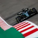 AUSTIN, TEXAS - OCTOBER 21: Lance Stroll of Canada driving the (18) Aston Martin AMR23 Mercedes on track during the Sprint Shootout ahead of the F1 Grand Prix of United States at Circuit of The Americas on October 21, 2023 in Austin, Texas. (Photo by Jared C. Tilton - Formula 1/Formula 1 via Getty Images)