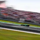 AUSTIN, TEXAS - OCTOBER 21: Fernando Alonso of Spain driving the (14) Aston Martin AMR23 Mercedes on track during the Sprint ahead of the F1 Grand Prix of United States at Circuit of The Americas on October 21, 2023 in Austin, Texas. (Photo by Rudy Carezzevoli/Getty Images)