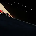 Carlos Sainz driving the Ferrari around the circuit in Abu Dhabi