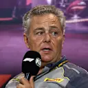 SINGAPORE, SINGAPORE - SEPTEMBER 20: Director of Pirelli F1 Mario Isola attends the Team Principals Press Conference during practice ahead of the F1 Grand Prix of Singapore at Marina Bay Street Circuit on September 20, 2024 in Singapore, Singapore. (Photo by Clive Rose/Getty Images)