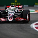 SINGAPORE, SINGAPORE - SEPTEMBER 21: Nico Hulkenberg of Germany driving the (27) Haas F1 VF-24 Ferrari on track during final practice ahead of the F1 Grand Prix of Singapore at Marina Bay Street Circuit on September 21, 2024 in Singapore, Singapore. (Photo by Rudy Carezzevoli/Getty Images)